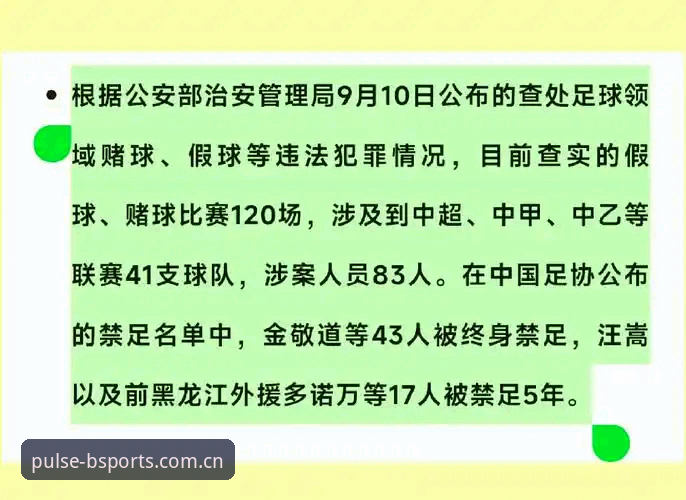 中国足协第三批禁足名单最新动态：17人终身禁赛，48人受罚，BSports平台深度解析行业震荡